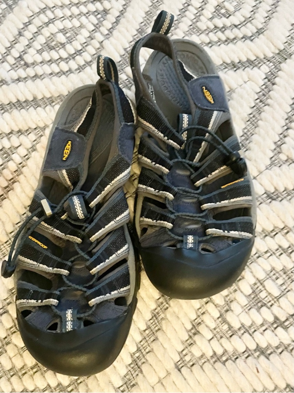 Keen Men’s Newport H2 Sandals Blue Black Gray Sport Hiking Active Size 8.5- EUC